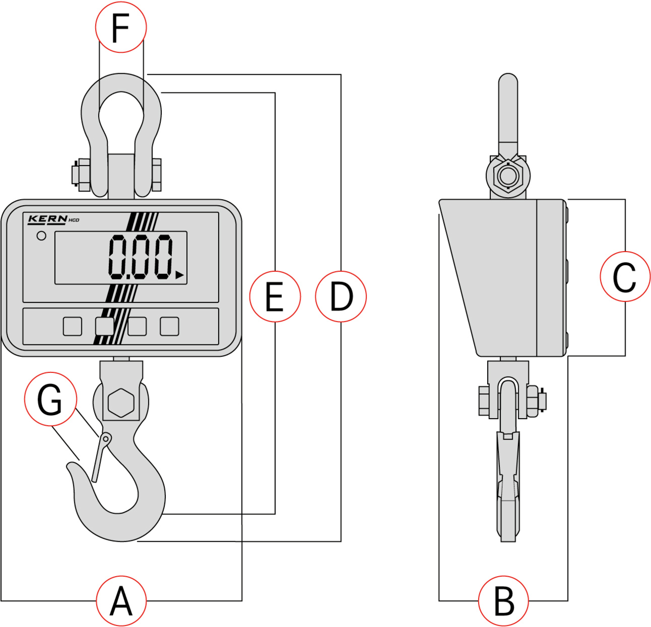 Kraanweegschaal KERN HCD 300K-2D - Afbeelding 6