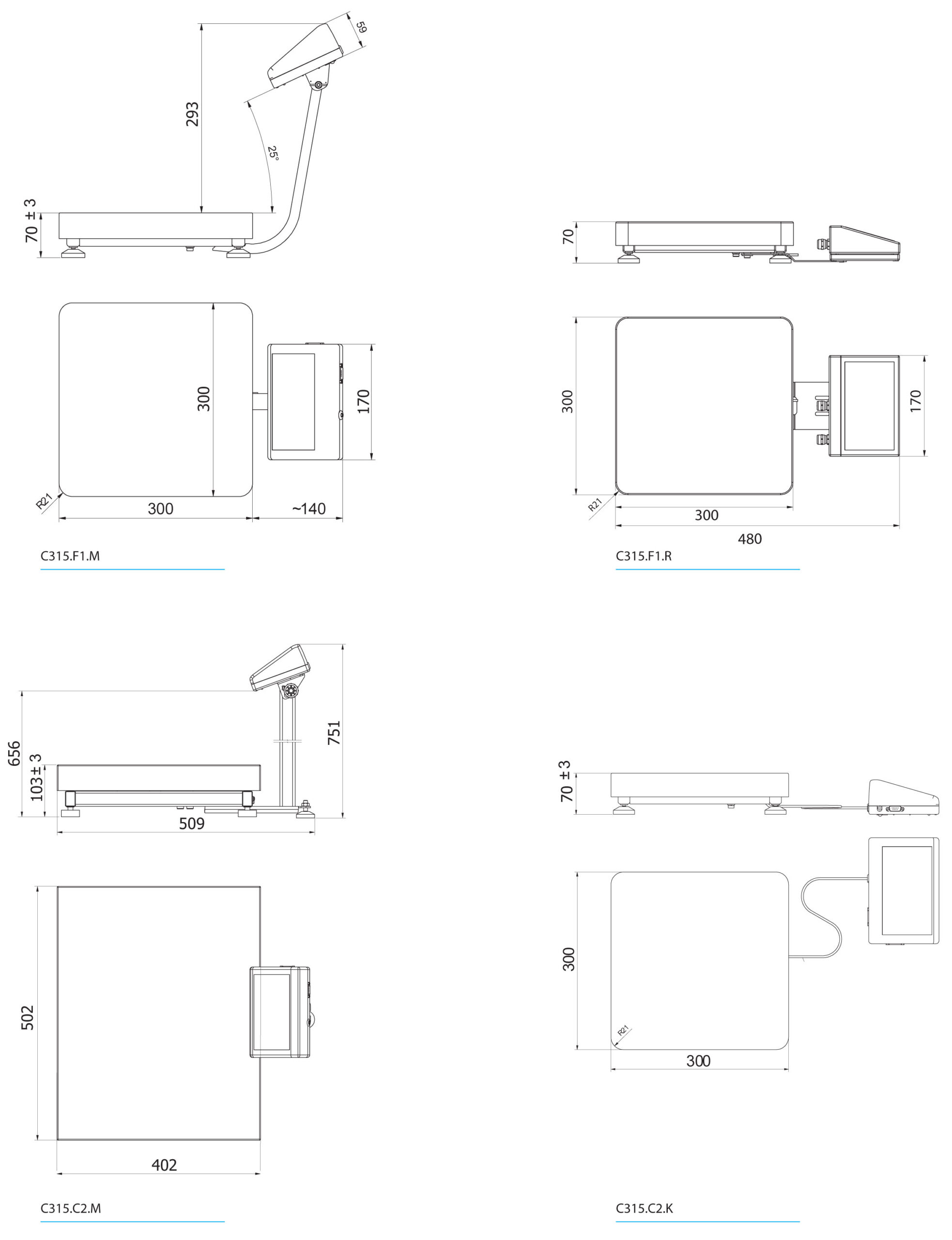 C315.150.C2.M Load Cell Platform Scale - Afbeelding 2