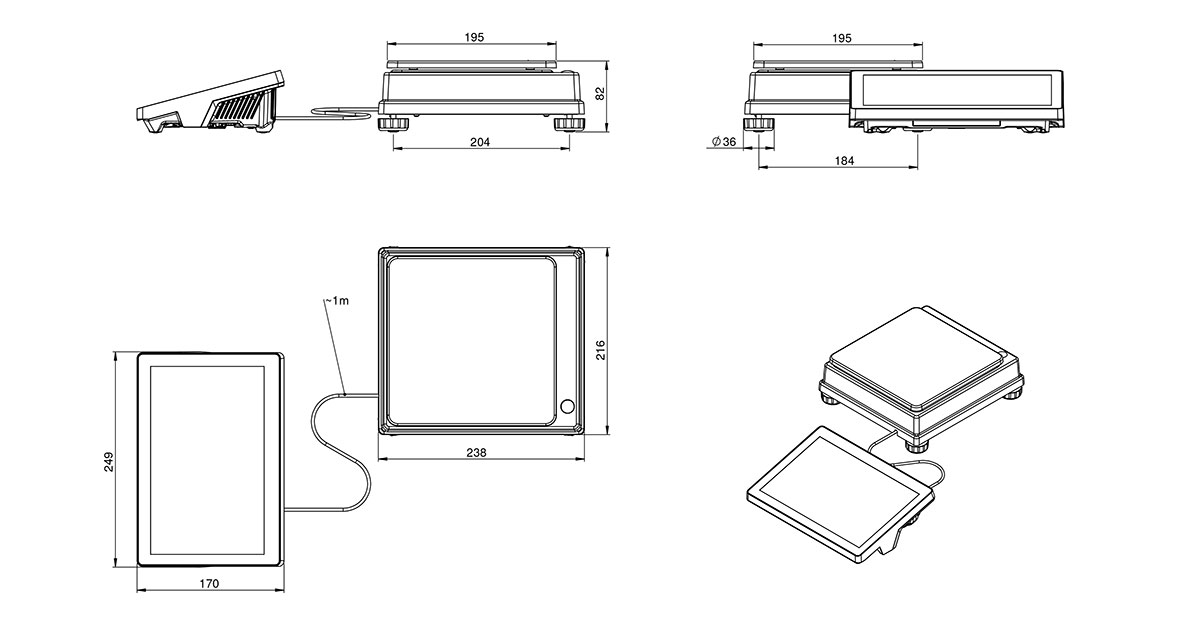 CY10.3/6.D2.K.M3 Multifunctional Scale - Afbeelding 2